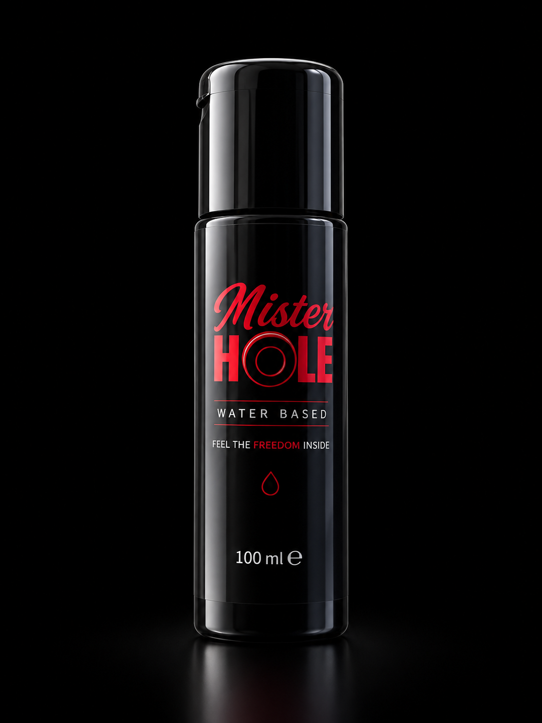 Mister Hole Water-Based Lubricant 100 ml black bottle