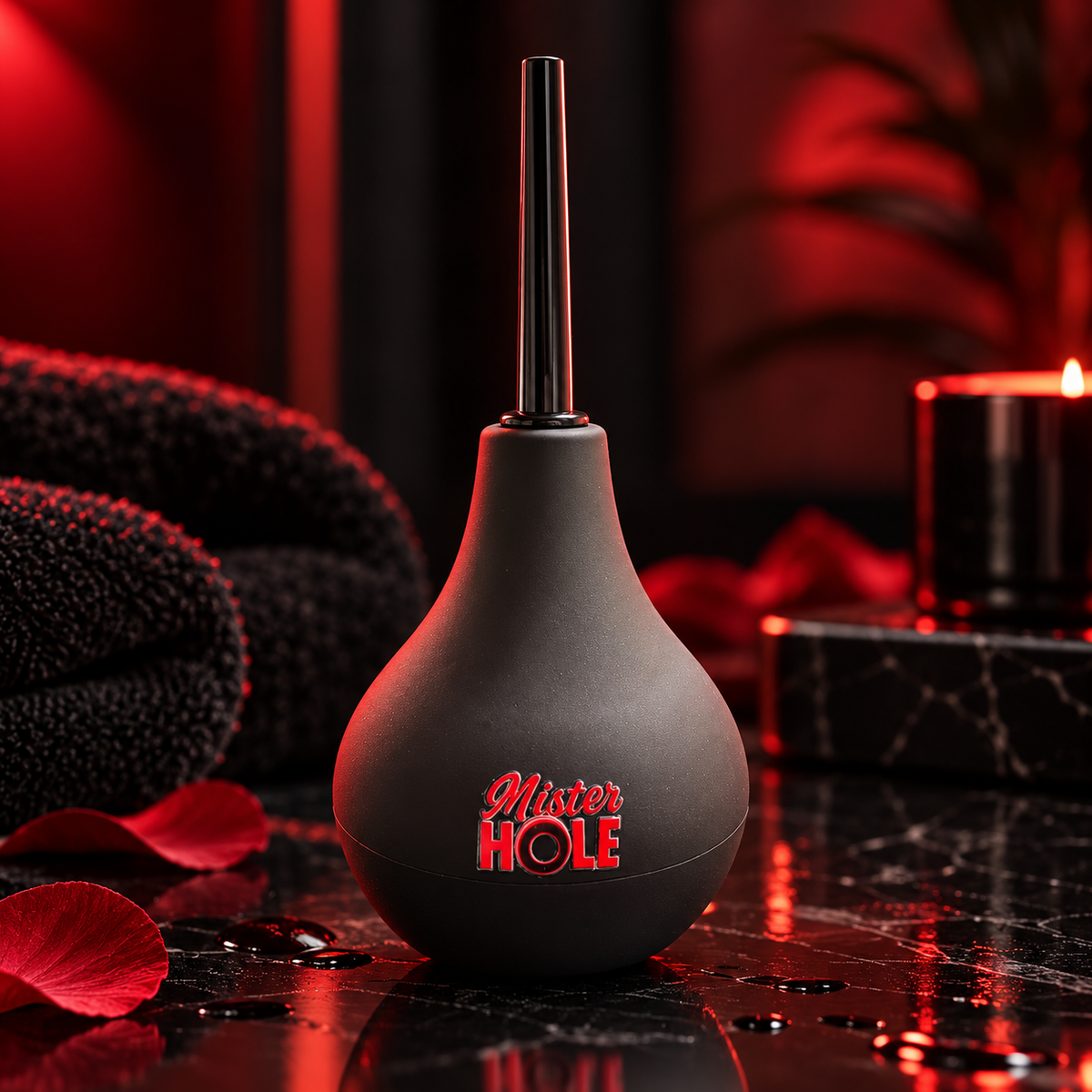 Mister Hole Fresh Flush 224 ml in premium black and red setting
