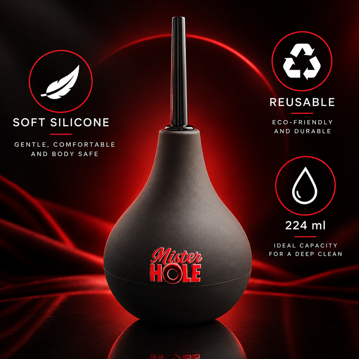 Mister Hole Fresh Flush 224 ml - soft silicone, reusable and easy to clean